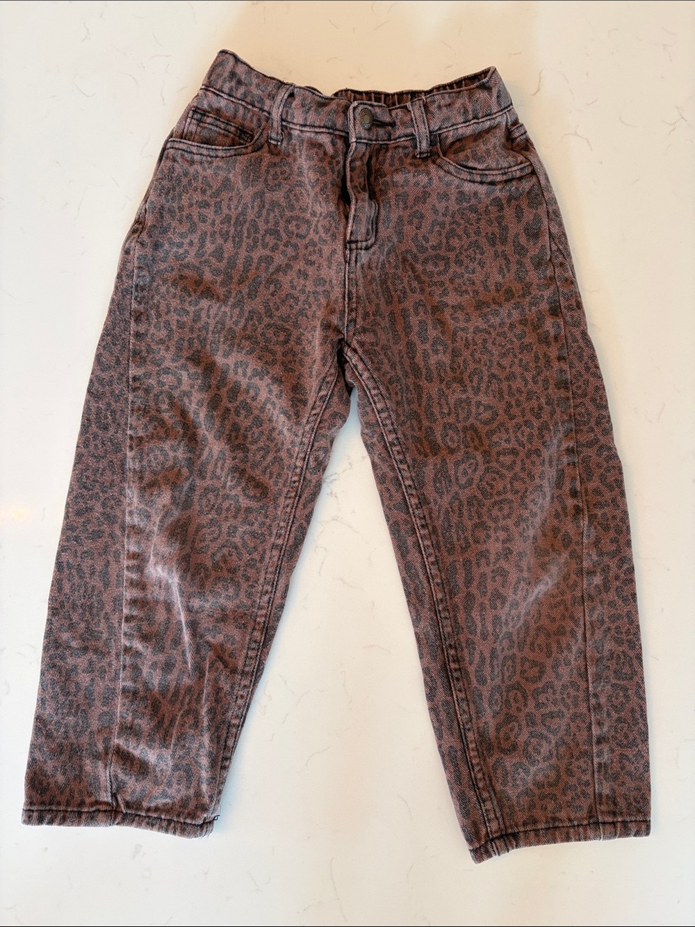 Rylee + Cru Leopard Print Barrel Pant